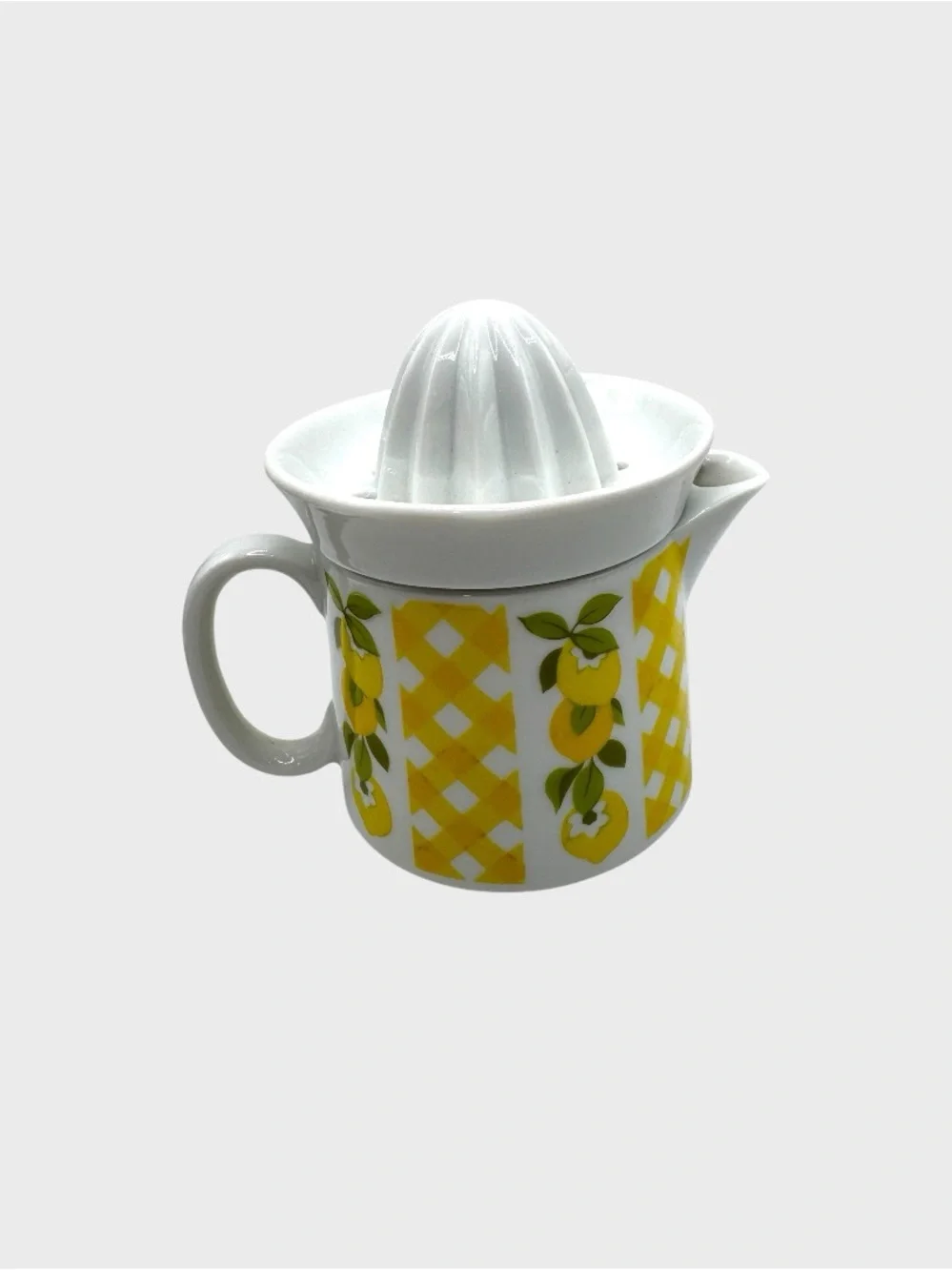 Vintage Small Lemon Ceramic Citrus Juicer Pitcher
